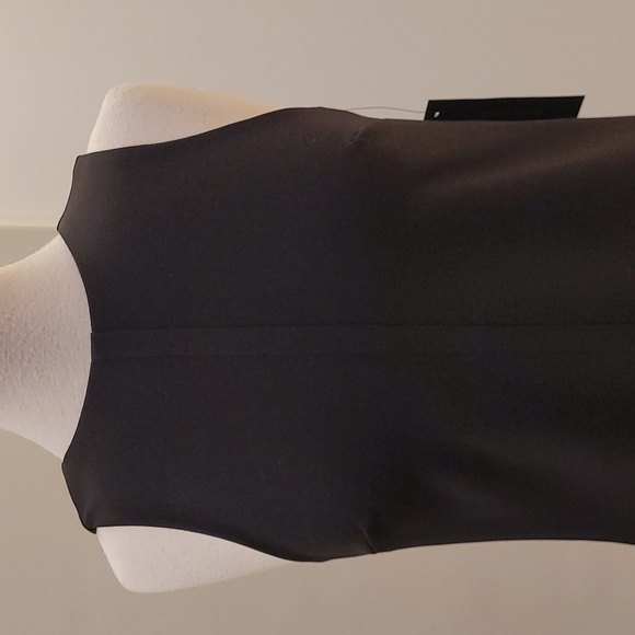 NEW Black mid length dress with exposed zipper - Picture 3 of 6